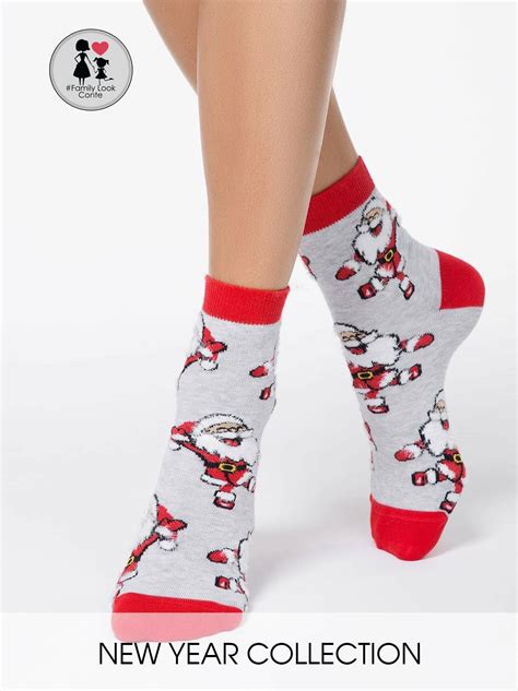 socks christmas socks santa claus with a fluffy thread - Official online-store Conte