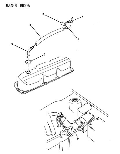 Crankcase Ventilation - 1993 Dodge Grand Caravan