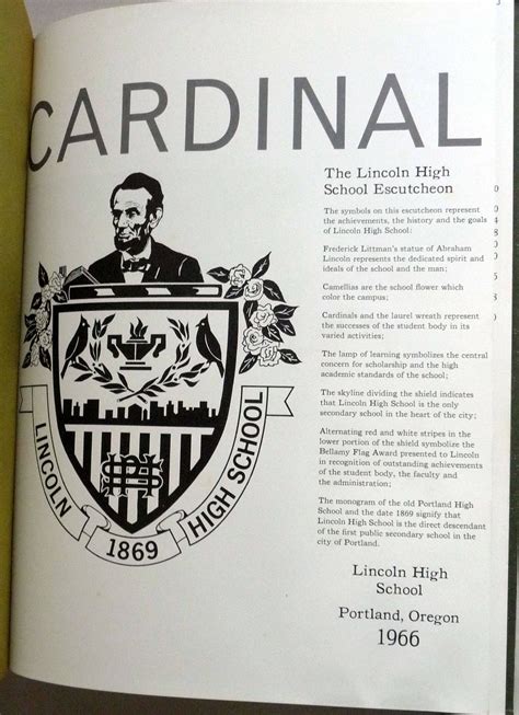 Lincoln High School Yearbook annual 1966 Cardinal - Etsy