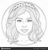 Girl Head Coloring Pages sketch template
