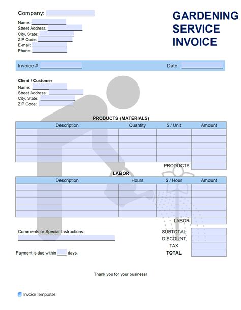 Gardening Invoice Template – PARAHYENA