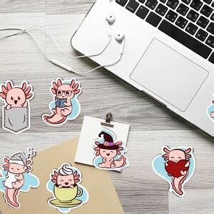 Axolotl Sticker Pack, Axolotl Stickers, Axolotl Lover Stickers - Etsy