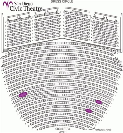 Sd Civic Theater Seating Chart - Theater Seating Chart