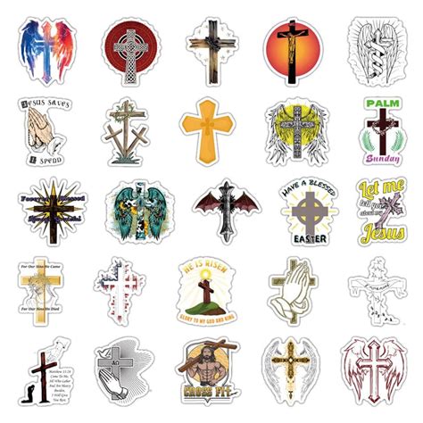 Christian Cross Design Stickers | Religious Stickers for Decorating ...