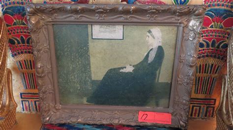 Reproduction Painting of Whistler's "Portrait of the Artist's Mother" 12.5" X 15" - Oahu Auctions