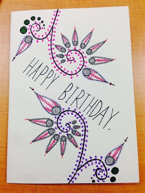 Drawing Birthday Card Easy – Warehouse of Ideas