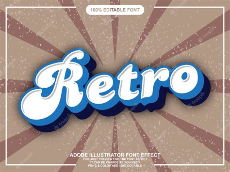 Premium Vector | Bold retro text style font effect