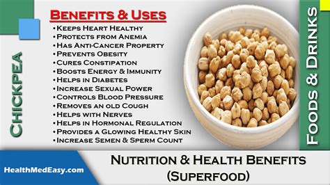 Chickpea - Health Benefits, Nutritional Facts - A Super Food - HealthMedEasy.com - Health ...