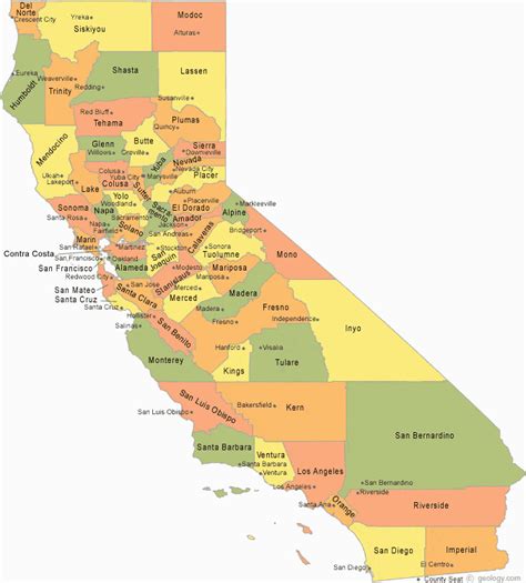 Map Of Counties In northern California | secretmuseum