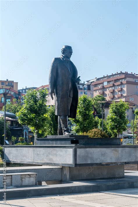 Pristina, Kosovo - June 5, 2022: Statue of Ibrahim Rugova. Stock Photo | Adobe Stock