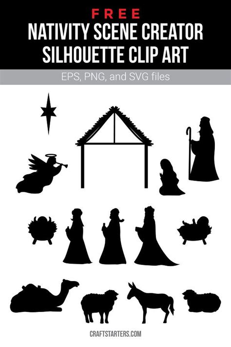 Nativity Silhouette Free ~ easy drawing cool