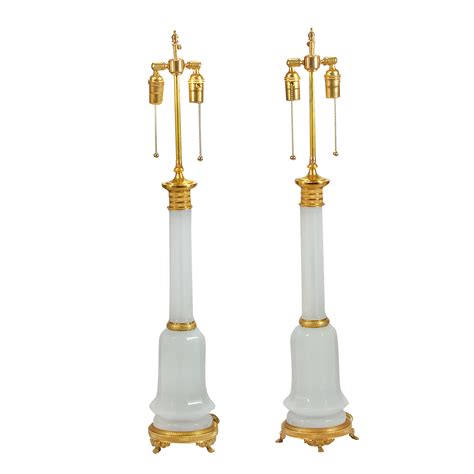 Antique French Belle ÉPoque Gilt Bronze And Opaline Table Lamps Available For Immediate Sale At ...