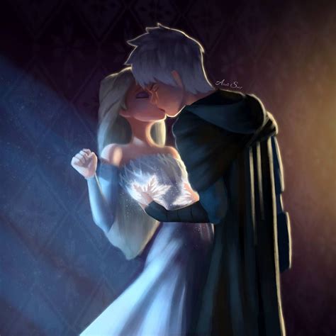 Kiss and Thaw by TheArcticScarf on DeviantArt | Disney princess fan art, Jack frost, Disney ...