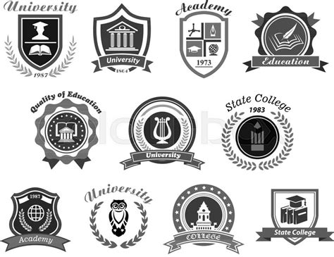 University, college and academy vector ... | Stock vector | Colourbox