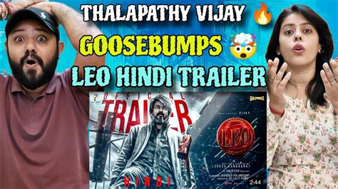 LEO - OFFICIAL HINDI TRAILER REACTION | Thalapathy Vijay | Lokesh ...