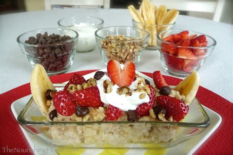 Banana Split Oatmeal Breakfast Buffet - The Nourishing Home