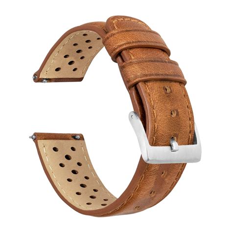 Buy 19mm Caramel - BARTON Racing Horween Leather Watch Bands - Quick Release - Choose Strap ...