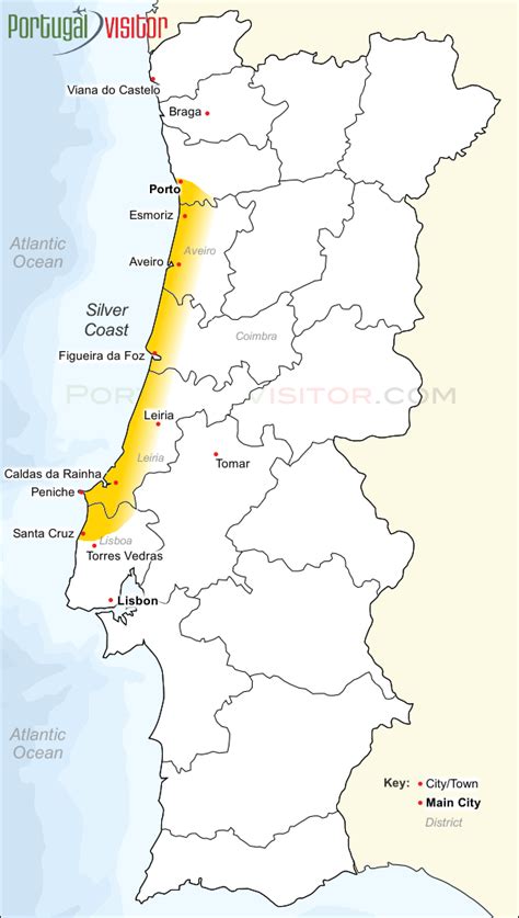 Silver Coast Portugal Map - Danya Ellette