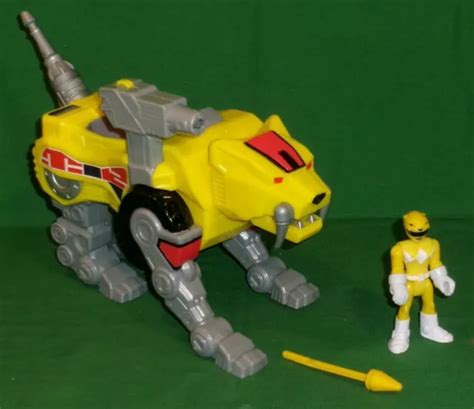 FISHER-PRICE POWER RANGER Imaginext Mighty Morphin Yellow Ranger Sabretooth Zord $6.99 - PicClick
