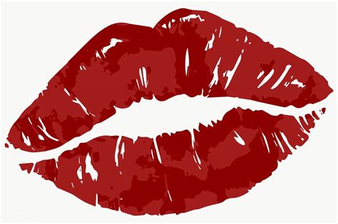 Vectorized red lips sticker design resource | free image by rawpixel.com / Aew | Lips painting ...