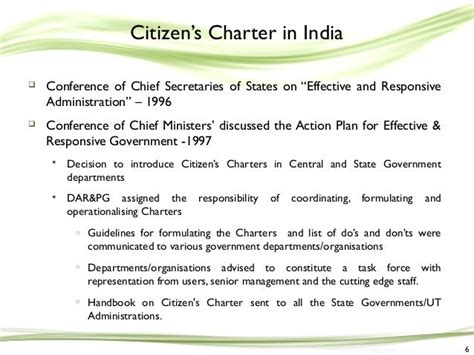 Citizen charter