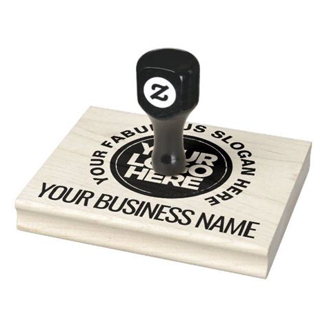 Design your own logo modern rubber ink stamp | Zazzle | Ink stamps ...