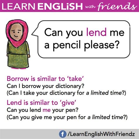 borrow & lend | Learn english, English language teaching, English vocab