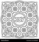 Joy coloring Page Royalty Free Vector Image  VectorStock sketch template