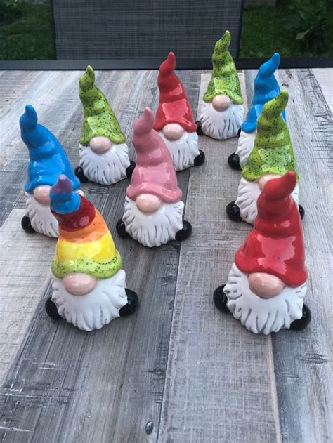 5 Gnome Custom Painted or Diy Craft Kit Perfect Gift - Etsy | Polymer clay crafts, Diy clay ...