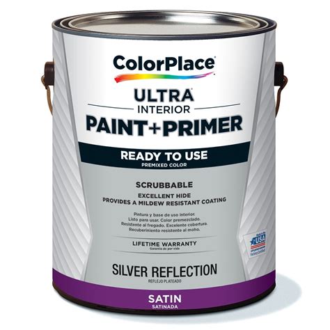 ColorPlace ULTRA Interior Paint & Primer, Silver Reflection, Satin, 1 Gallon - Walmart.com ...