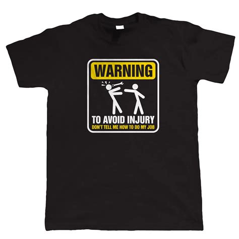 Warning To Avoid Injury Mens Funny Mechanic T Shirt Christmas Gift for Him Dad Round Neck Crazy ...