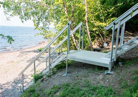 Portable aluminum stairs for beach or waterfront access — The Dock Doctors