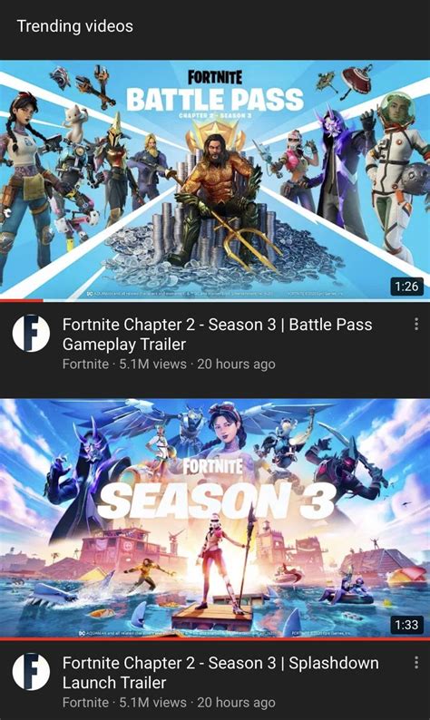 Both Fortnite Trailers are Trending on Youtube!! #1 And #2!! : r/FortNiteBR