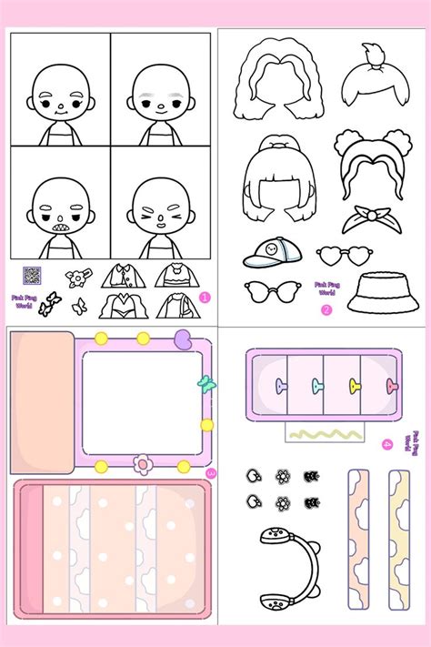 Toca Boca Paper Photocard Making Book DIY / Paper Toy / Printables | Paper dolls printable ...