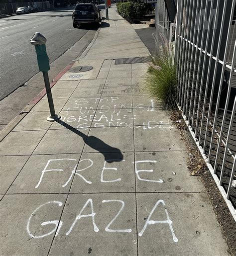 Free Gaza Protest in West Hollywood Leaves Graffiti in its Path at ...