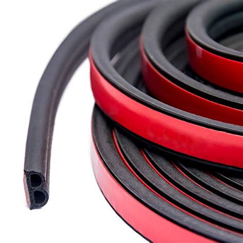 33Feet Long Universal Self Adhesive Auto Rubber Weather Draft Seal Strip 51/100 Inch Wide X 1/5 ...