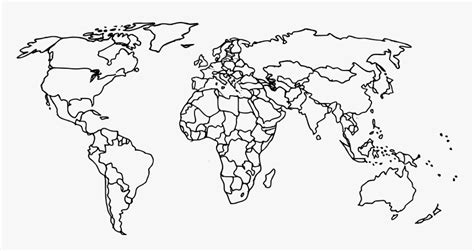 Blank World Map Without Borders