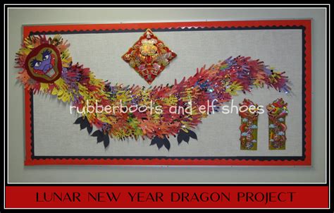 Lunar New Year dragon: a group project - rubber boots and elf shoes