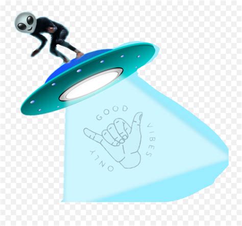 Aliens Aliensurfing Hangten Space Ufo Surf Ftestickers - Hand Emoji ...