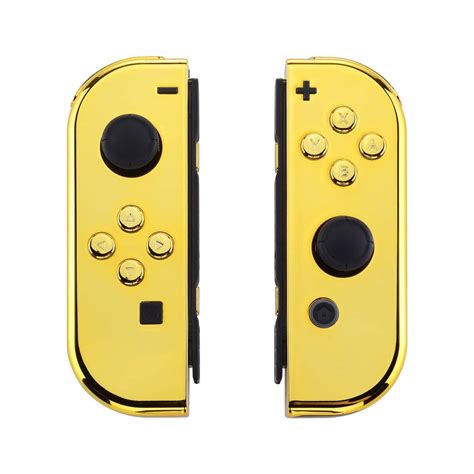 Buy eXtremeRate Chrome Gold Joy con Handheld Controller Housing with Full Set Buttons, DIY ...