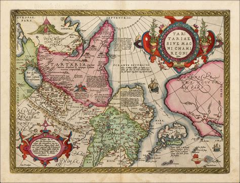 1598 Map of Tartaria | Vintage wall art, World map art, Antique maps