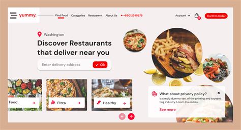 Food Delivery Website Design | Figma