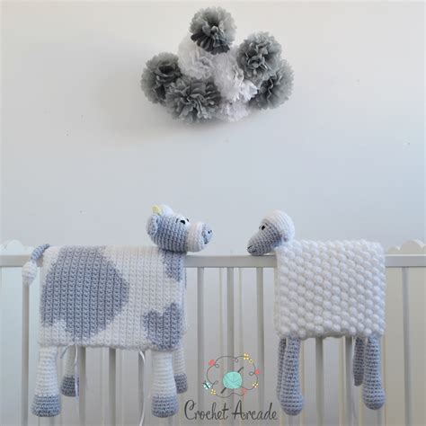 Cuddle and Play Cow Baby Blanket Crochet Pattern | Crochet Arcade