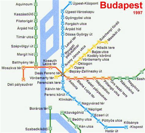 Mappa della metropolitana di Budapest - Cartina della metropolitana di ...