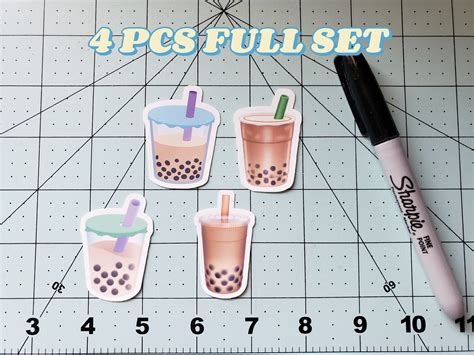 Bubble Tea Emoji Stickers pick Set or Singles Milktea Boba | Etsy