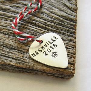 Nashville Ornament Tennessee Christmas Ornament Music Ornament Snowflake Guitar Pick Ornament ...