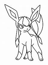 Pokemon Coloring Pages Glaceon sketch template