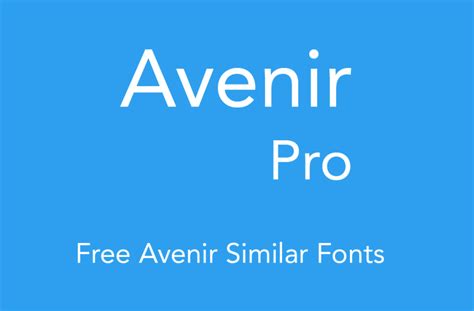 Avenir Font Free - Dafont Free