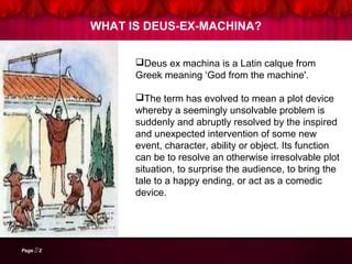 Literary Term:deus ex machina | PPT