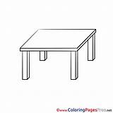 Table Cartoon Coloring Pages sketch template